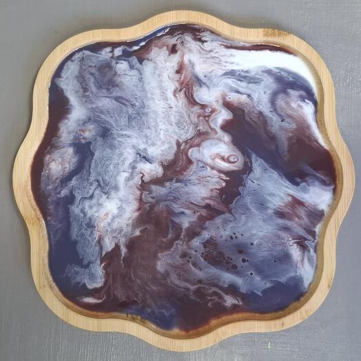 Поднос с эпоксидной смолой