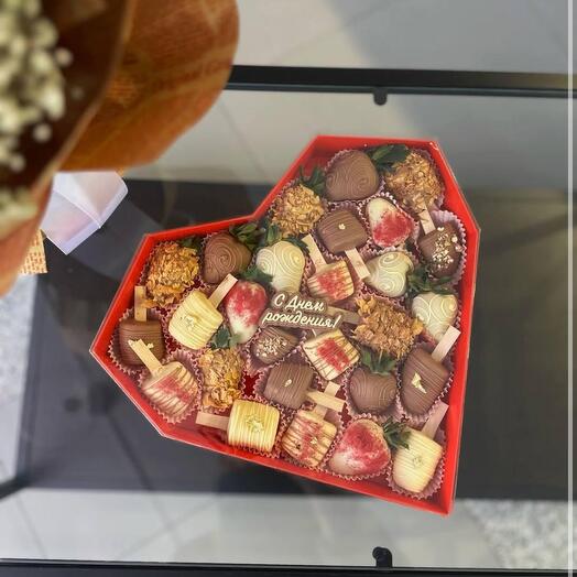 Микс клубника+бананы в шоколаде