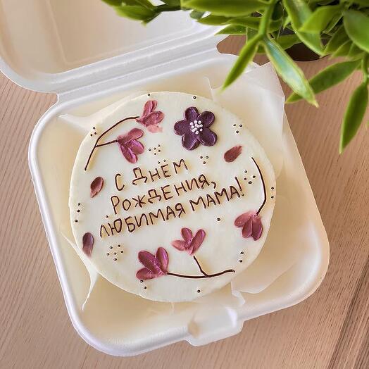 Bento cake for mom + 1 hand-made candle