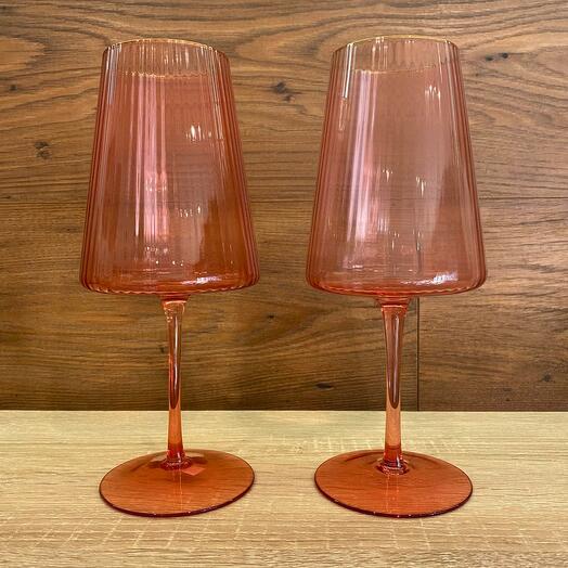 Набор бокалов Синтия 2 шт. стекло розовый 580 мл