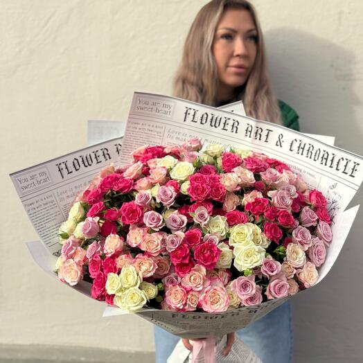 Кустовые розы микс 🌺 Кения