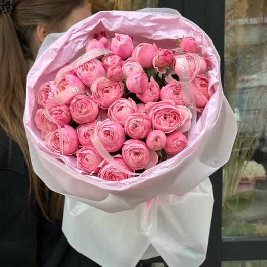 Букет из премиальных кустовых пион роз💞 дофамин