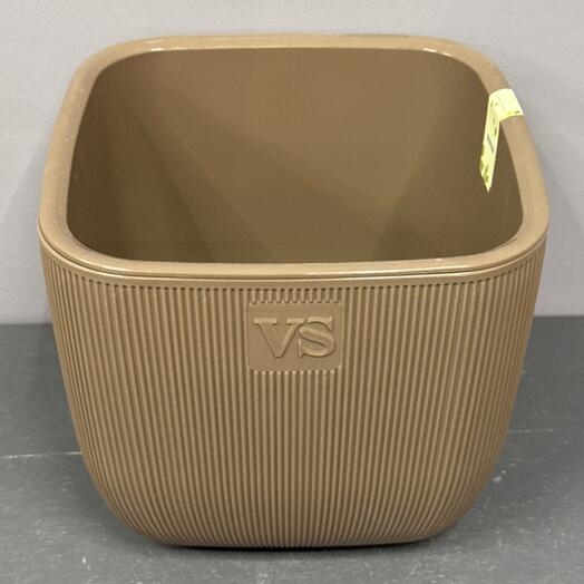 Квадратный пластиковый горшок 4,7 л цвет шоколад