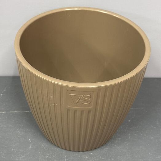 Пластиковый горшок цвета шоколад 4,5 л