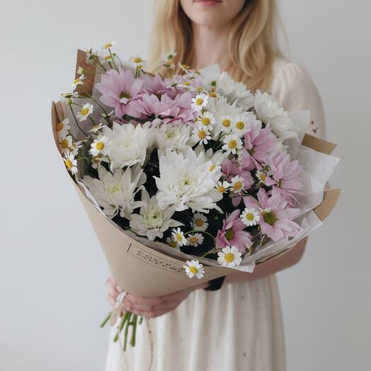 I will collect a bouquet of 129 (bush chrysanthemums and field daisies)
