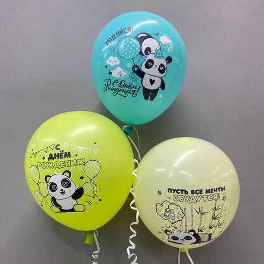 Набор Шаров с пандой 3шт