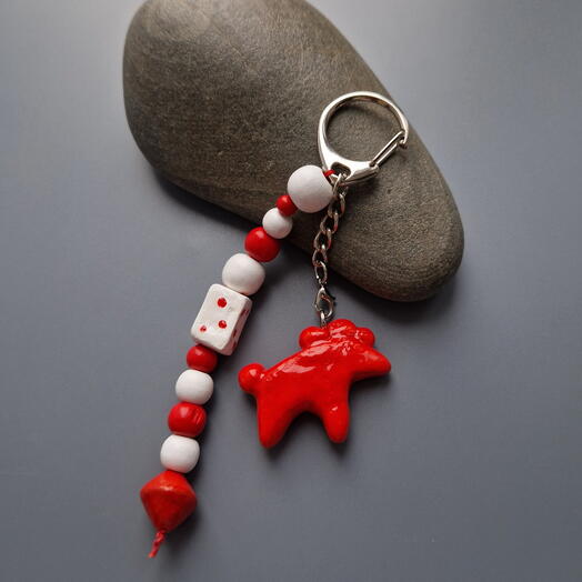 Брелок-обвес "красный конь"