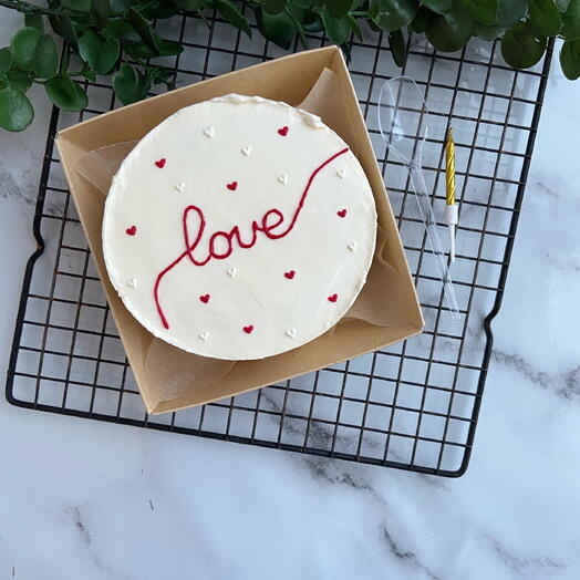 Бенто-торт "Love"/"Любовь" парню, девушке, мужу, жене. Не требует разморозки