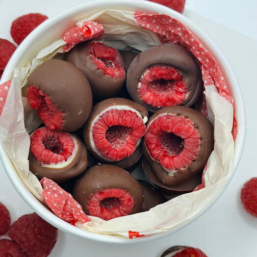 Frambuesas cubiertas de chocolate