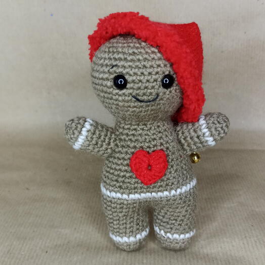 Вязаная игрушка Пряничный человечек