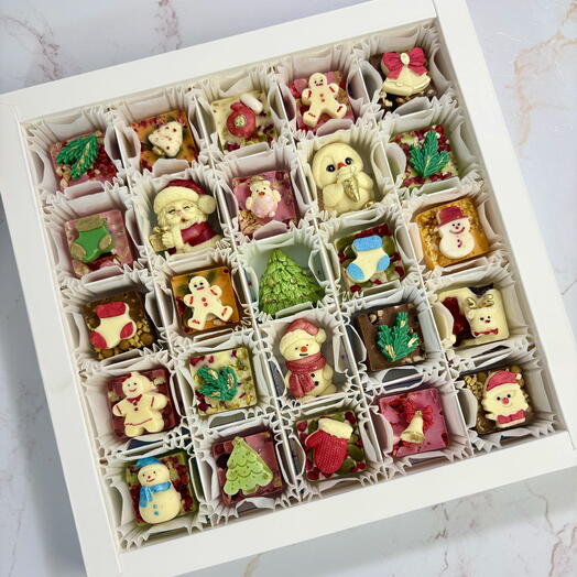 Шоколадный адвент календарь с пожеланиями