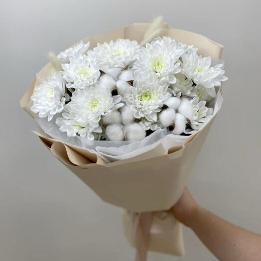 Букет с хлопком