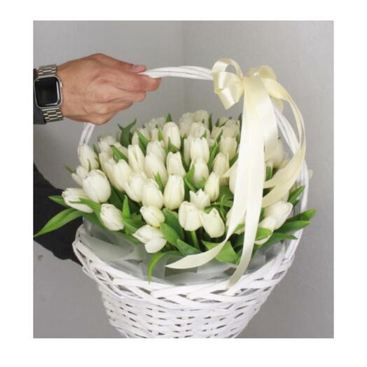 Корзина с тюльпанами 2