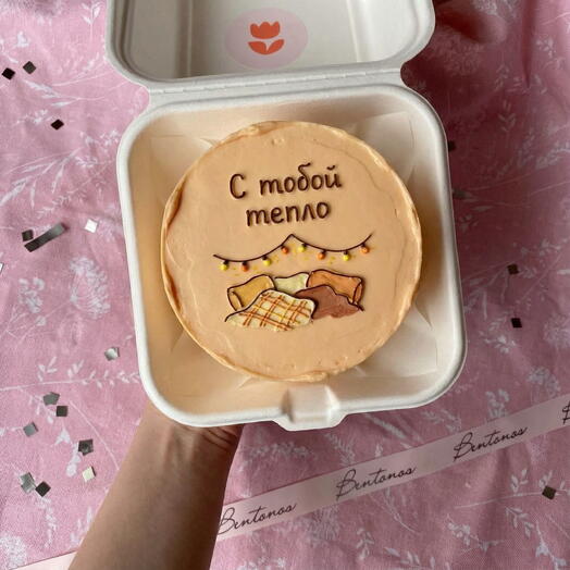 Бенто торт на День Святого Валентина С тобой тепло, коллекция «14 февраля»