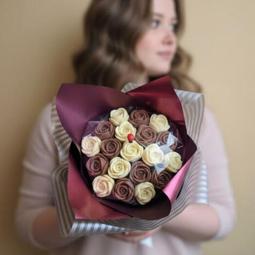Торт от Лео Букет S цветов Розы два шоколада
подарок от Vivienne Sabo — румяна MACARON