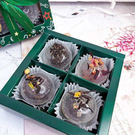 Подарочный набор мужской из 4 чайных бомбочек на кружку, 23 февраля