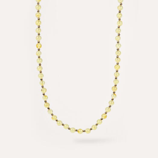 Чокер ожерелье Самшит Янтарь желтый 14K 35 см (CHO1045)