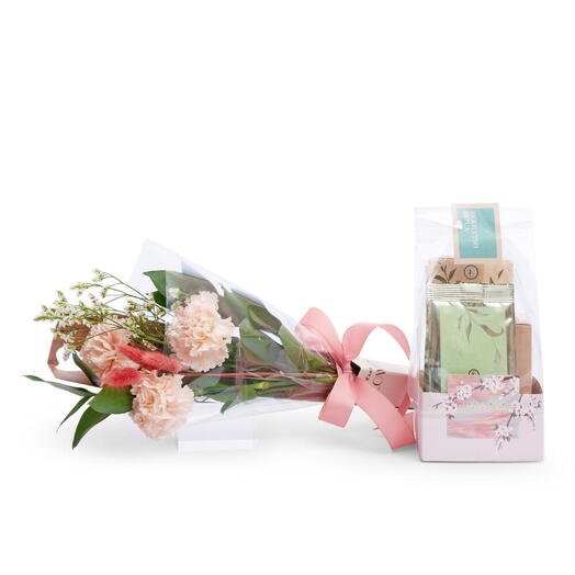 Подарочный набор чай, шоколад и цветы «Облачные грезы», Кантата