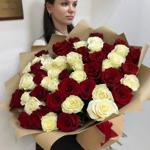 Букет 51 роза 70см
