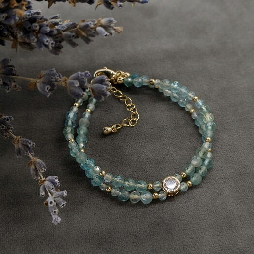 Двойной браслет из амазонита