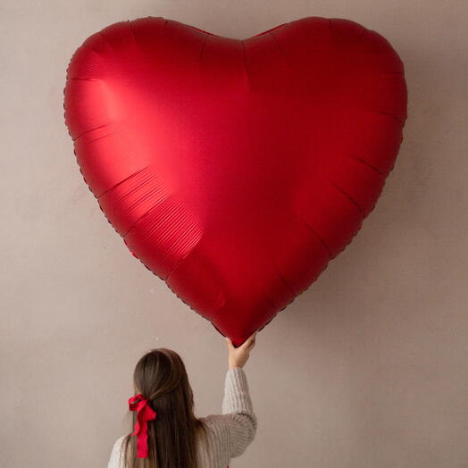 Огромное сердце с воздухом «Red» 68″ (153 см)