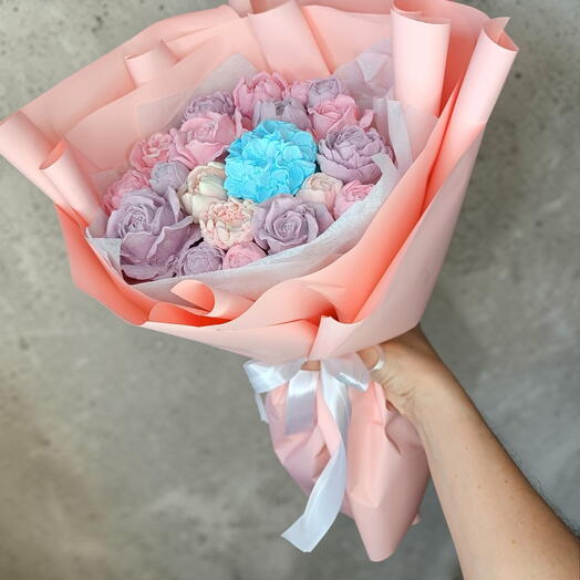 😍Яркий и вкусный букет для любимой 💓😍 из зефирных цветов🌼
