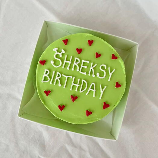 Бенто торт Shreksy birthday 💚