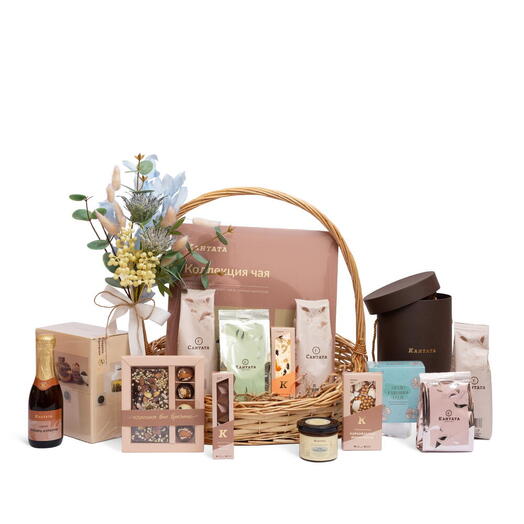 Корзина чай, кофе, сладости «Волна совершенства», Кантата