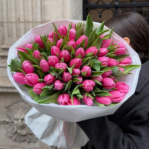 51 розовый тюльпан