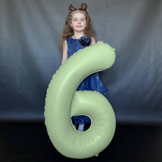 Шар Цифра олива 6