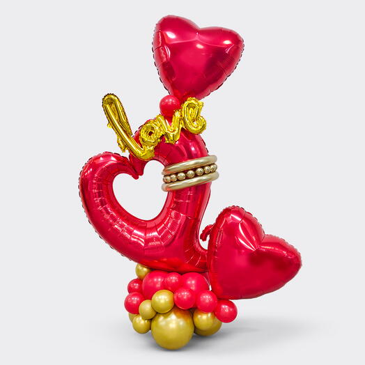 Composition of balloons "Valentine"