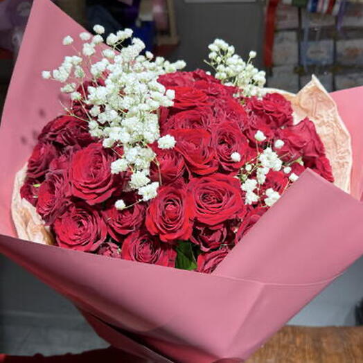 Romantic Red Roses Bouquet
