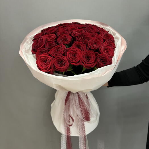 Монобукет из красных роз