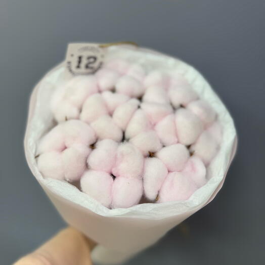 Букет из 9 коробочек хлопка «Розовый хлопок»