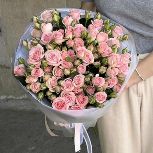 Pink spray roses