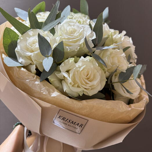 Французские белые розы 🤍