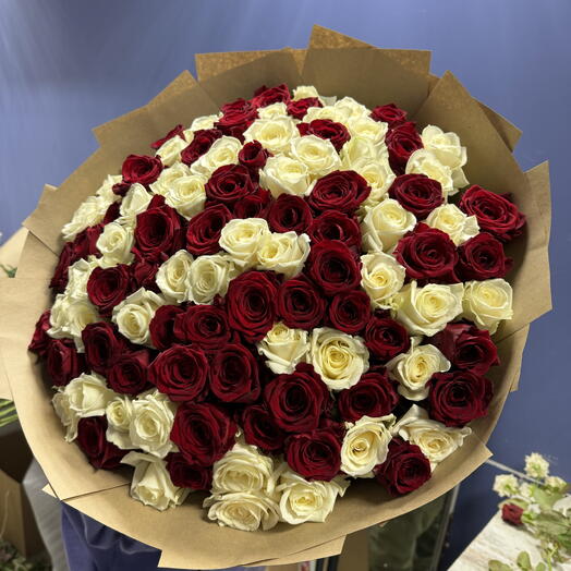 101 Роза Микс 60 см 🌹