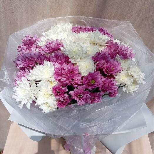 Luxury bouquet 20  кустовых хризантем "Нежное облако"