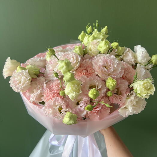 Букет эустома/диантусы 🌸