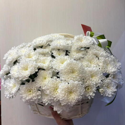 Средняя корзина из махровых кустовых хризантем 🌟