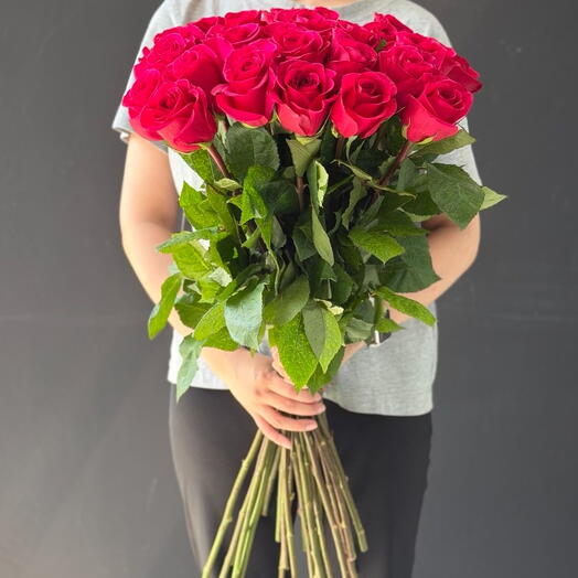 Букет из 25 розовых роз