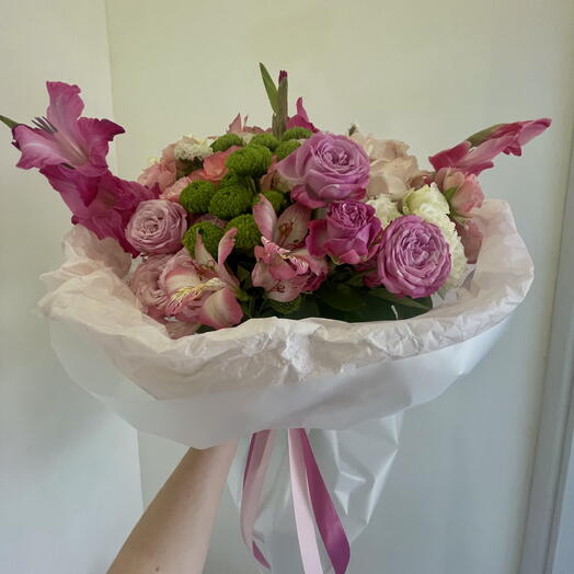 Гортензия, хризантема, кустовая роза, гладиолус💚💐