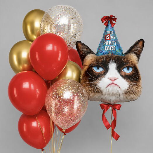 Набор шаров «This is my party face»