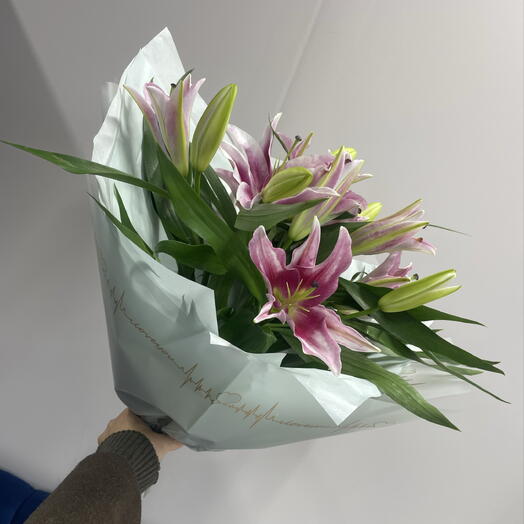 Монобукет розовых лилий💕