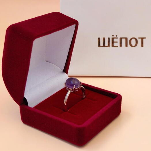 Кольцо с аметистом