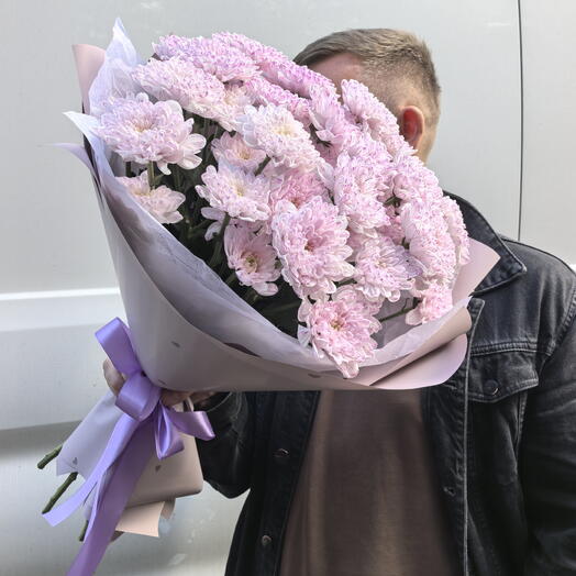 Букет нежных хризантем 💜