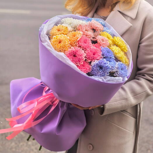 Букет из кустовой хризантемы🥰️