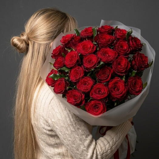 «Империя Роз» 👑🌹 моно букет 25 роз