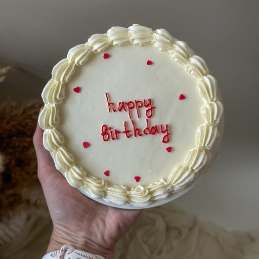 Бенто торт Ламбет с надписью «Happy birthday» на день рождение маме, дочери, жене, девушке, дочке, подруге, сестре