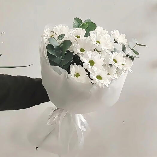 Букет из кустовых ромашек